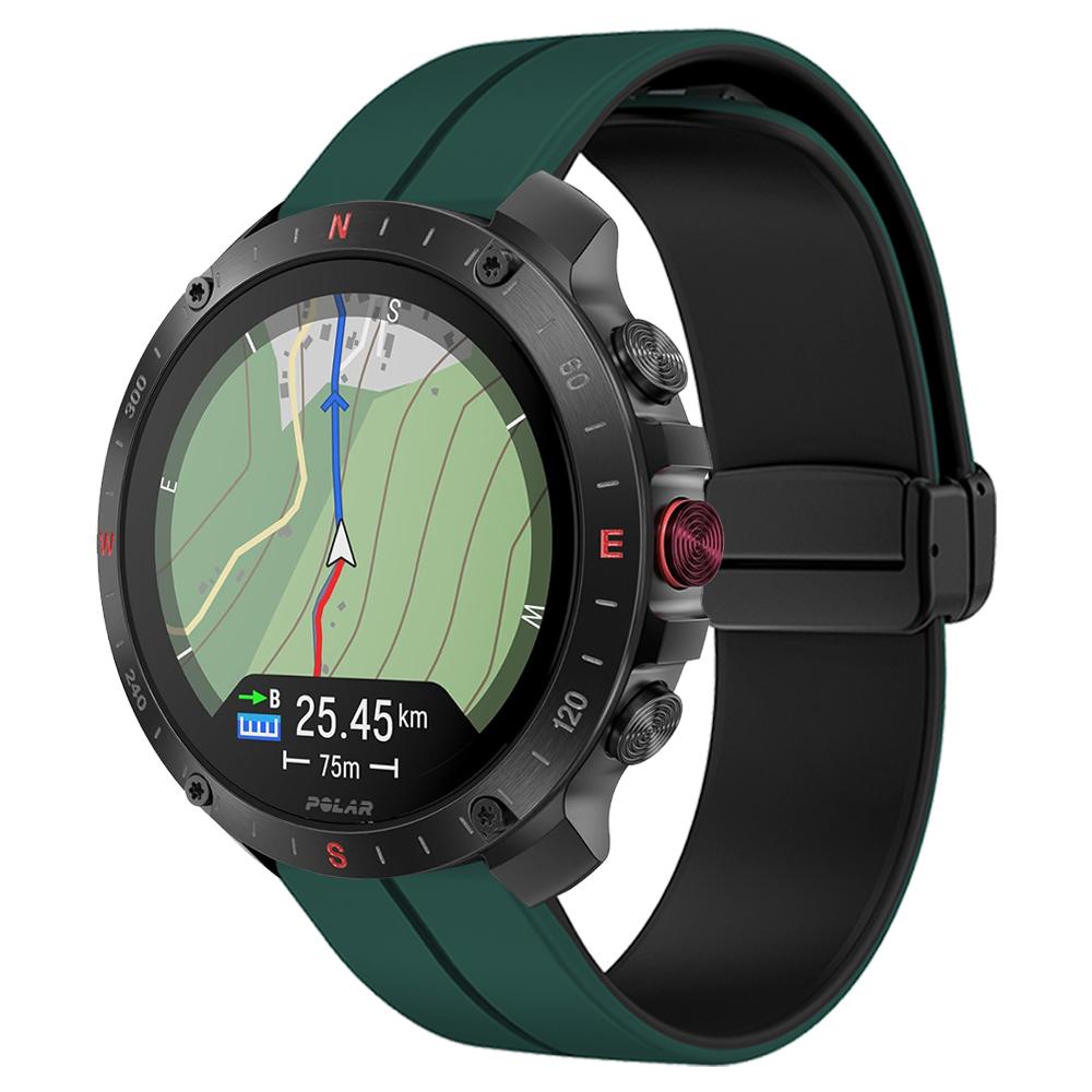 22mm 20mm Magnetischer Verschluss Silikon-Armband für POLAR Grit X2 Pro Titan / Vantage V3 M M2 / Ignite 3 2/Pacer / Unite Armband