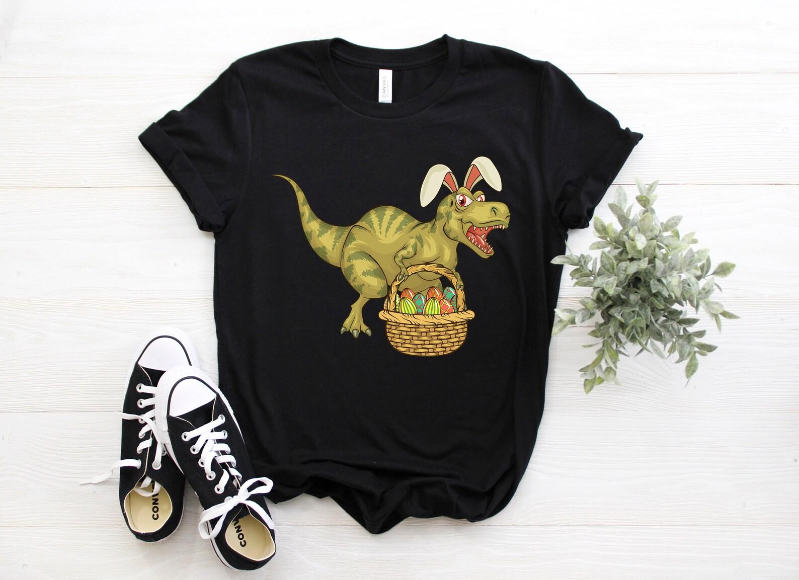 T Rex Dinosaur Easter Bunny Egg Happy Easter T-Shirt, Easter Bunny, Kids,  Easter, Funny Easter Shirt, Easter Gift, Easter Gifts, 160