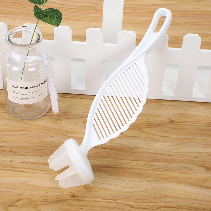 

Креативная ложка для мытья риса и сито - Многофункциональный кухонный инструмент для легкой очистки и слива риса белый