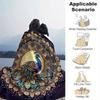 1pc Beautiful Peacock Blanket  Cute Movie Characters,Living Room, Travel, Camping, Car Blankets