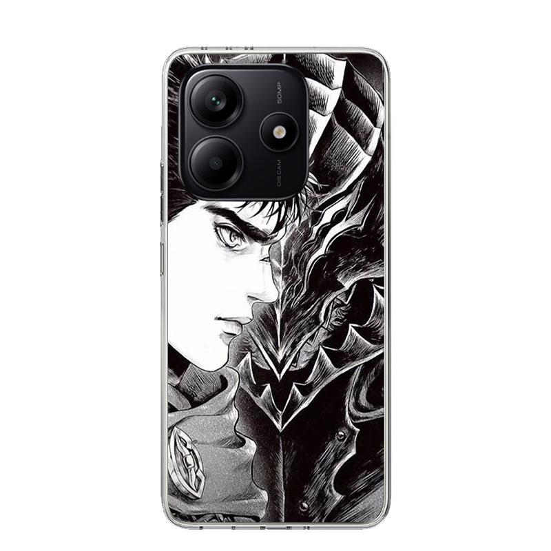 Black White G-Guts B-Berserks Phone Case For Xiaomi Redmi Note 15 14 13 12S 12 Pro Plus 11S 11E 11 11T 10S 10 Art Soft Pattern C