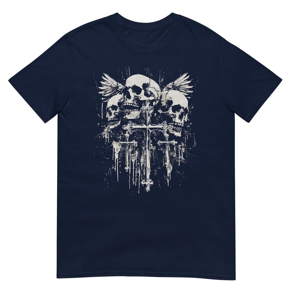 Skull Cross Y2k Goth Alt Grunge Gothic Emo Aesthetic TShirt S