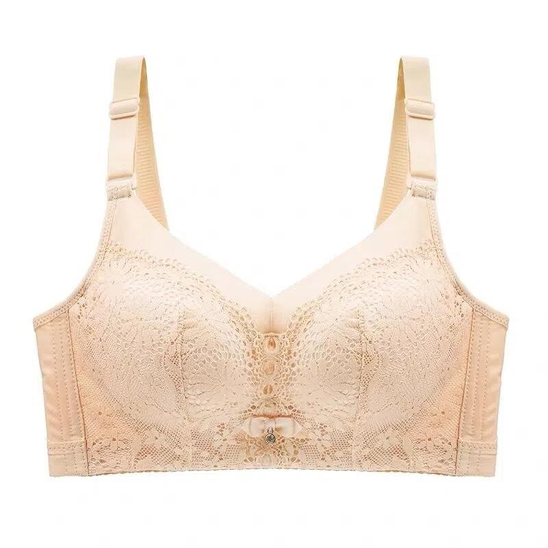 

Женское нижнее белье, тонкий и толстый кружевной бюстгальтер без стального кольца 40/90A абрикосовый