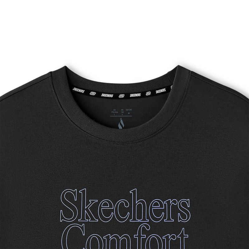 Skechers 2025 Black Round Neck T-Shirt Men Tops L325M005-0018