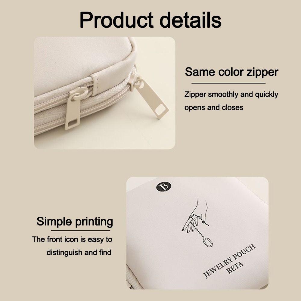 Portable PU Leather Jewelry Packing Bag Large Capacity Multi-layer Jewelry Storage Case Rings Organizer Small Items