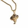 Rock Pendant with Chain Gothic Hip Hop Collarbone Necklace Punk Elephant Necklace  Party Jewelry
