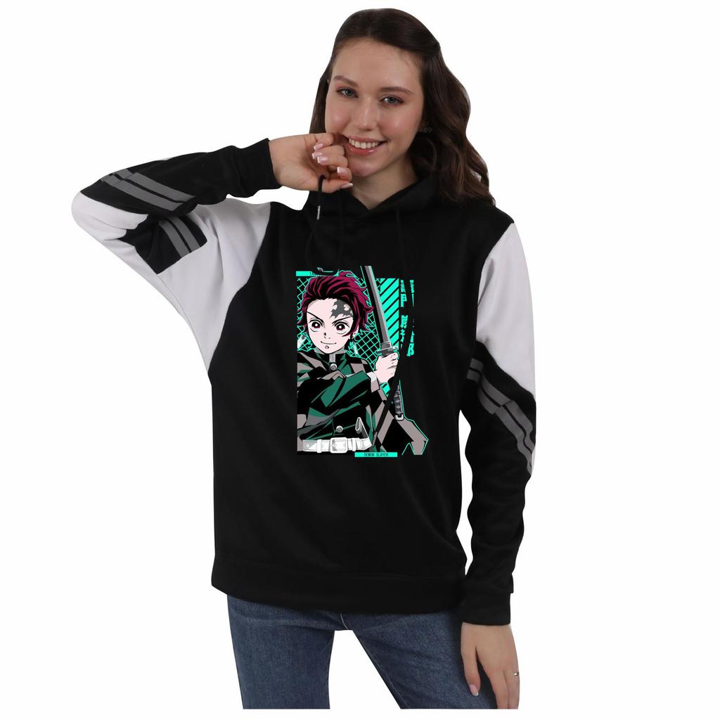 Demon Slayer Paar Patchwork Hoodie