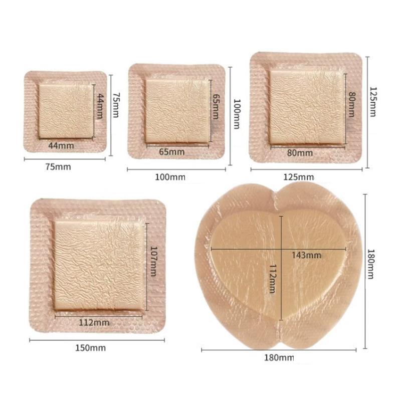 Hydrokoloidní adhezivní obvaz na rány 9 velikostí sterilní náplast na hojení proleženin podložka pro péči o rány pěnová obvazová náplast