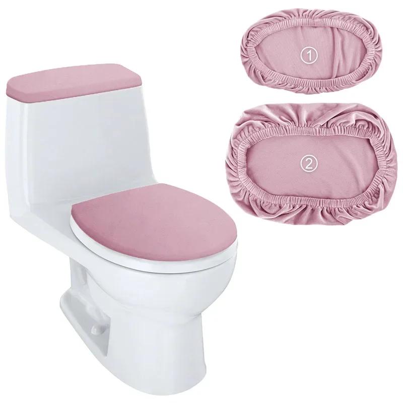 1 set Copri sedile WC in velluto elasticizzato Copri coperchio cassetta WC Cuscino WC Universale Lavabile Accessori Bagno Casa Hotel