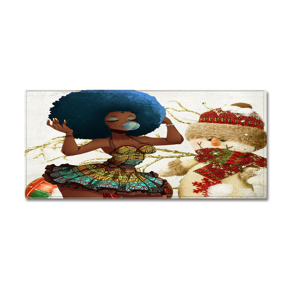African Women'S Theme Carpet Long Floor Mat Doormat
