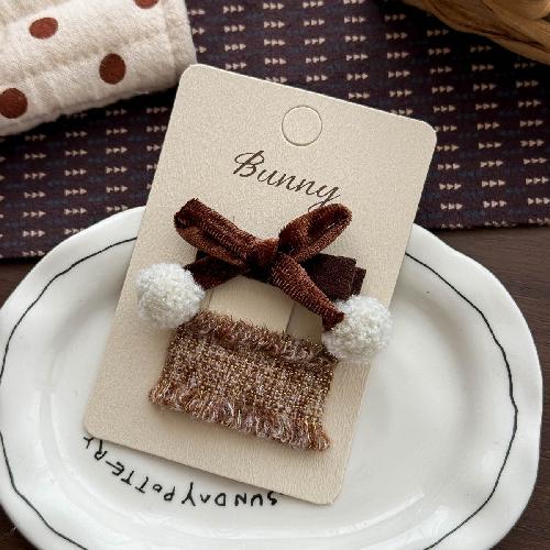 Korean Pearl Bow Rhinestone Love Hairpin Hair Ring High-end Temperament Does Not Hurt The Side of The Hair The Girl's Hairpin