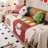 Christmas Printed Chenille Sofa Towel Multi Purpose Dust-Proof Couch Cover for Living Room Soft Double Face Usable Seat Cushion