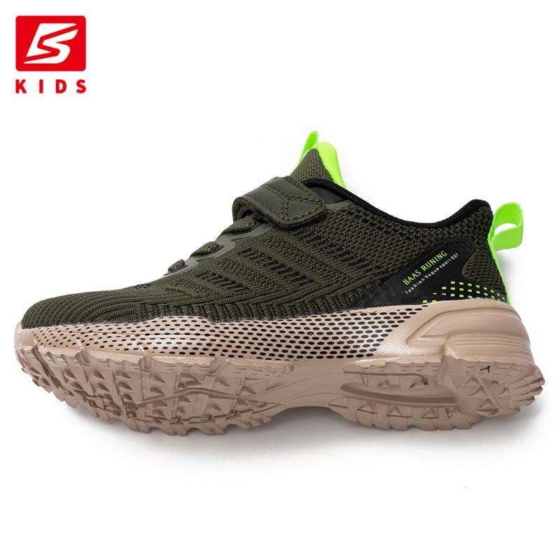 Baasploa Kids Sports Shoes 2025 New Lightweight Mesh Breathable Running Shoes Boys Girls Casual Outdoor Non-Slip Sneakers