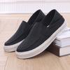 Chaussures d'homme en lin printemps et été nouvelles simples rétro chaussures de pêcheur chaussures d'homme une pédale respirantes plates chaussures paresseuses