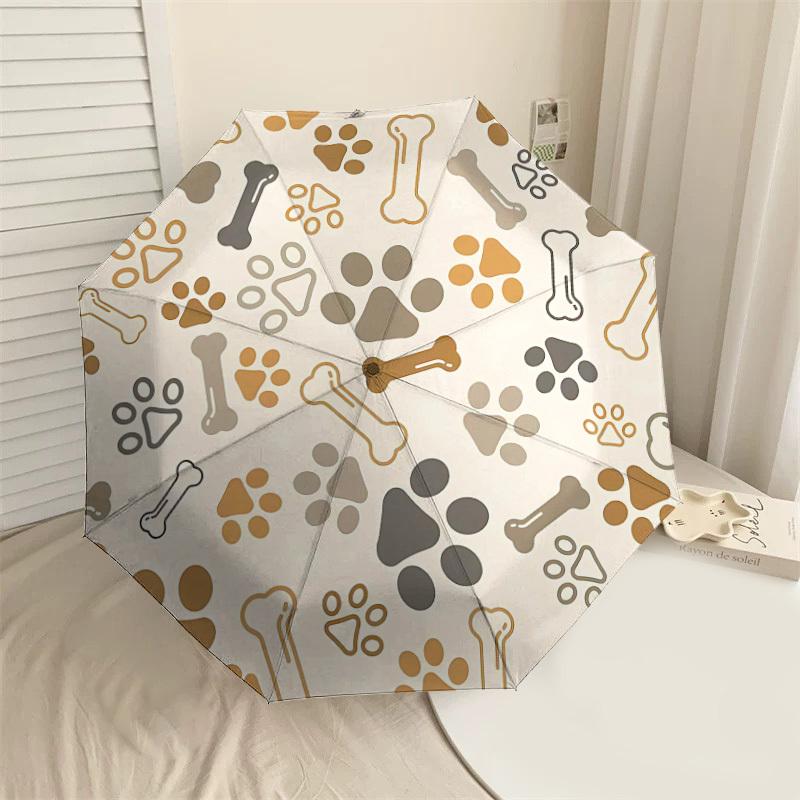

1PC bone paw Automatic Open/Close Umbrella with Windproof, 8-Rib Sturdy Canopy, Durable Ribs, Fashionable Design, 1307a