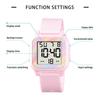 Alarm Clock Student Wrist Watch Luminous Digital Electronic Wristwatch  for Boys Girls