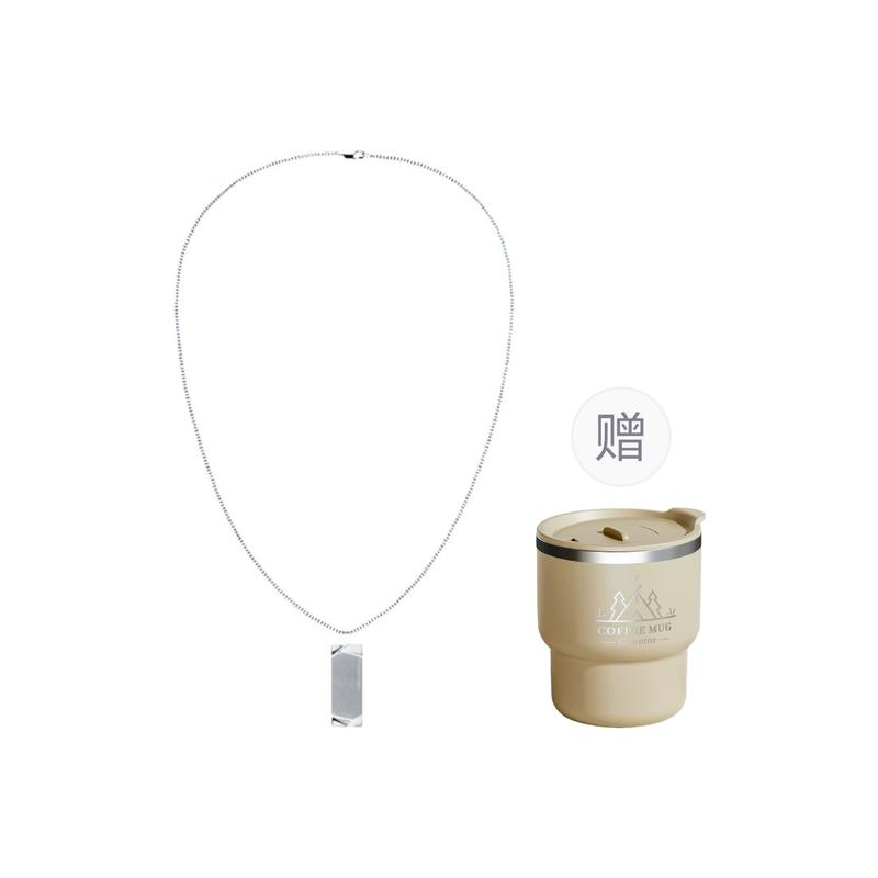 Calvin Klein Square Pendant Retro Steel Necklace Men s Silver 10935526 35100011-Silver F серебряный