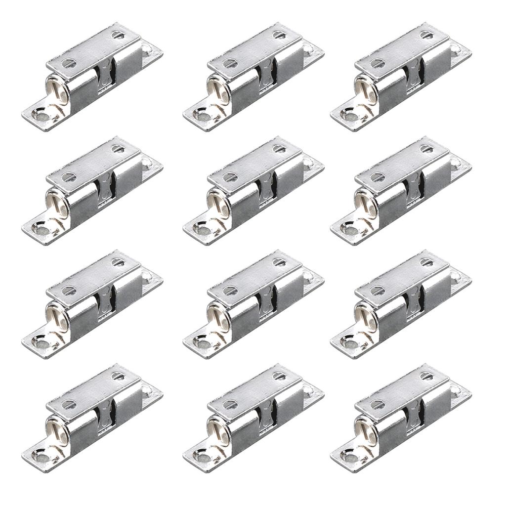 12Pcs Double Ball Tension Roller Catch Latch Cabinet Door Catch Zinc Alloy Closet Ball Tension Latch Easy to Install