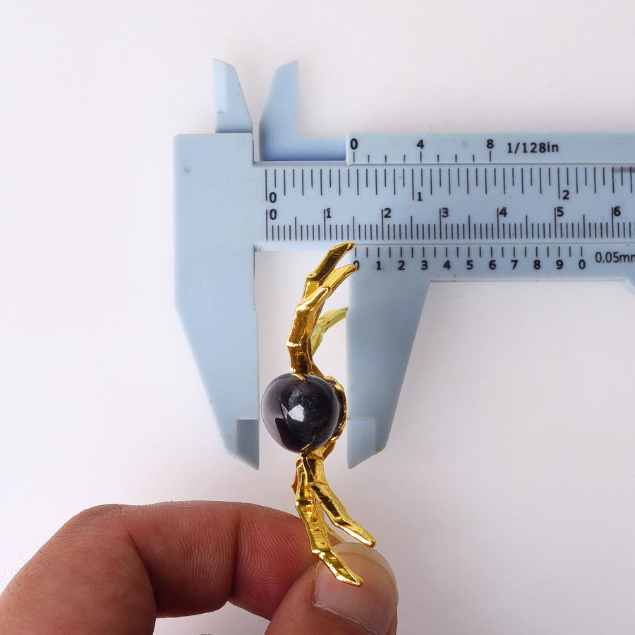 1PCS Halloween Spider Random Color Crystal Ball Alloy Spider Hand-Made Spider Animal for Halloween Jeweley DIY Home Decor Gift