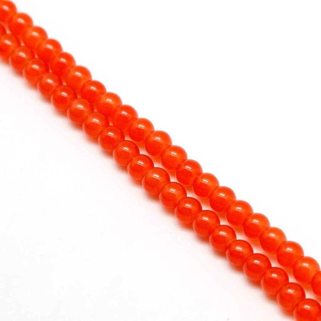 1 faixa/pacote 4/6/8/10mm contas de vidro multicoloridas faça você mesmo pulseira colar brincos acessórios de joias