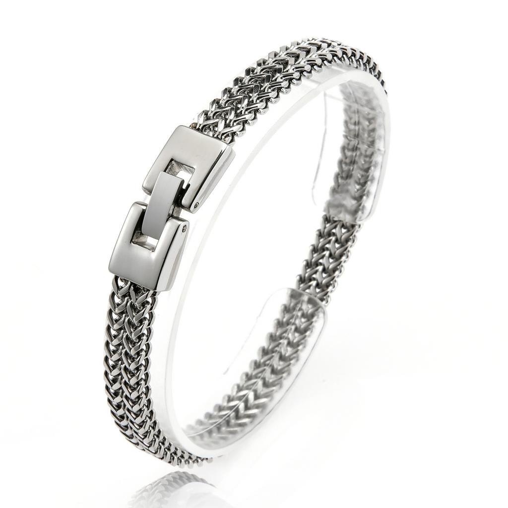 Fashion Fine 6.5mm Woman Men's Bracelet Jewelry Wheat Link Chain Bracelet Stainless Steel Bracelet for Man