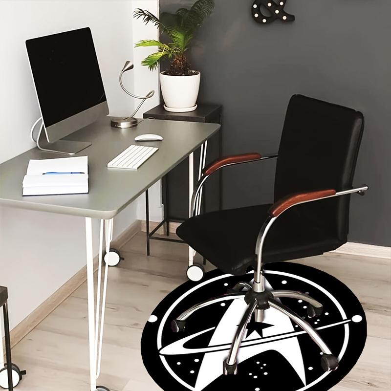 1pc Space Exploration Symbol Round carpet, Made of Polyester,Perfect for Decorating Office Chairs, Living Rooms, A Vibrant Decorative Rug