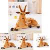 Adorable 30cm Plush Fawn Figurine Realistic Soft Stuffed Animal Toy For Kids