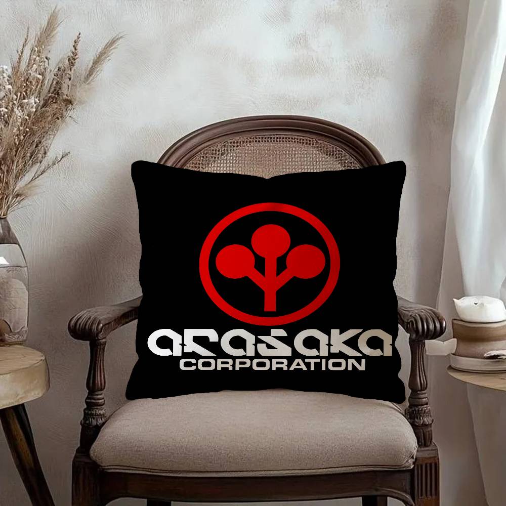 Arasaka Corporation Logo Cushion Cover Inches Farmhouse Decor Home Throw Pillow Covers for Couch Decorations
