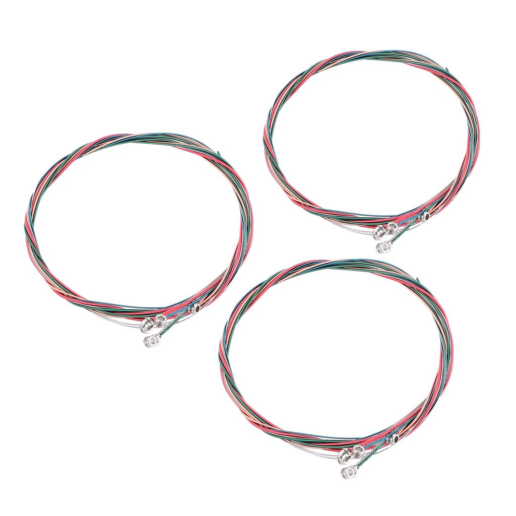 3 Sätze Universal Stahl Akustik Folk Gitarrensaiten Ersatz Musikinstrument Zubehör3 Sätze