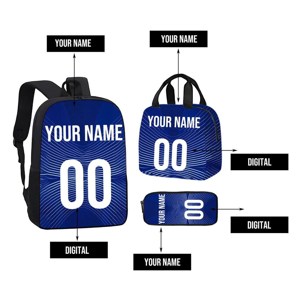 DIY Large Capacity Backpack Lunch Bag Pencil Case for School and Travel