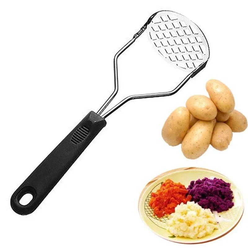 Triturador de Patatas de Acero Inoxidable Ricer Utensilio de Cocina Puré Prensa de Ajo Vegetal Fruta Fabricante de Prensa Herramientas de Cocina Accesorios