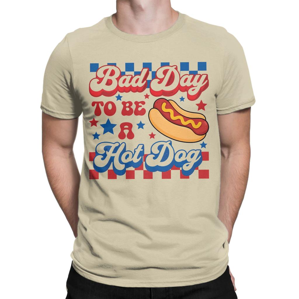 Bad Day Funny Bbq Grilling 4th Of July Funny Graphic 100 Cotton Tshirt Chud Consuming Hotdogs Tops Tees For Unisex