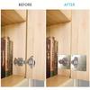 10pcs Easy-Install Cabinet Hinge Repair Set - Sturdy Flat Bracket Design for Seamless Kitchen Cupboard Door Fix