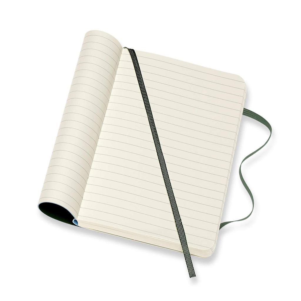 Moleskine Classic Notebook Soft Cover Lined Pocket Size X Myrtle Green QP611K15 (9cm 14cm)