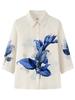 Spring Chiffon Blouse: Stylish Loose-Fit Top for Middle-Aged and Elderly Women