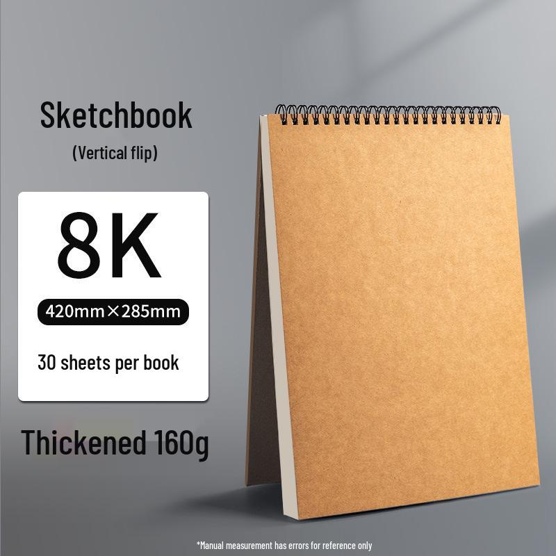 Dětský kroužkový skicák A4: Silné prázdné stránky pro kreslení a umění