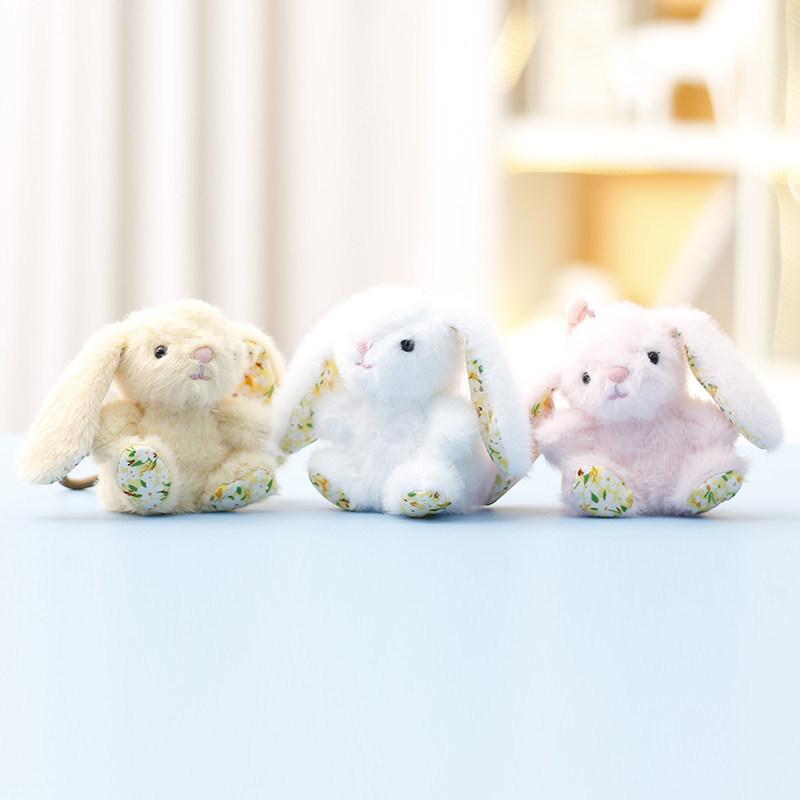 Animal Plush Bunny Pendant With Polyester Fiber Filling For Wedding Party Decor