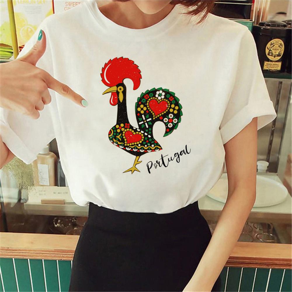 Portugal T Shirt Women Funny Streetwear Comic T-shirts Girl Y2k Comic Streetwear Clothes