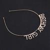 Birthday Decoration Happy Birthday Headband Rhinestone Crown Female Jewelry Korean Style Hair Hoop