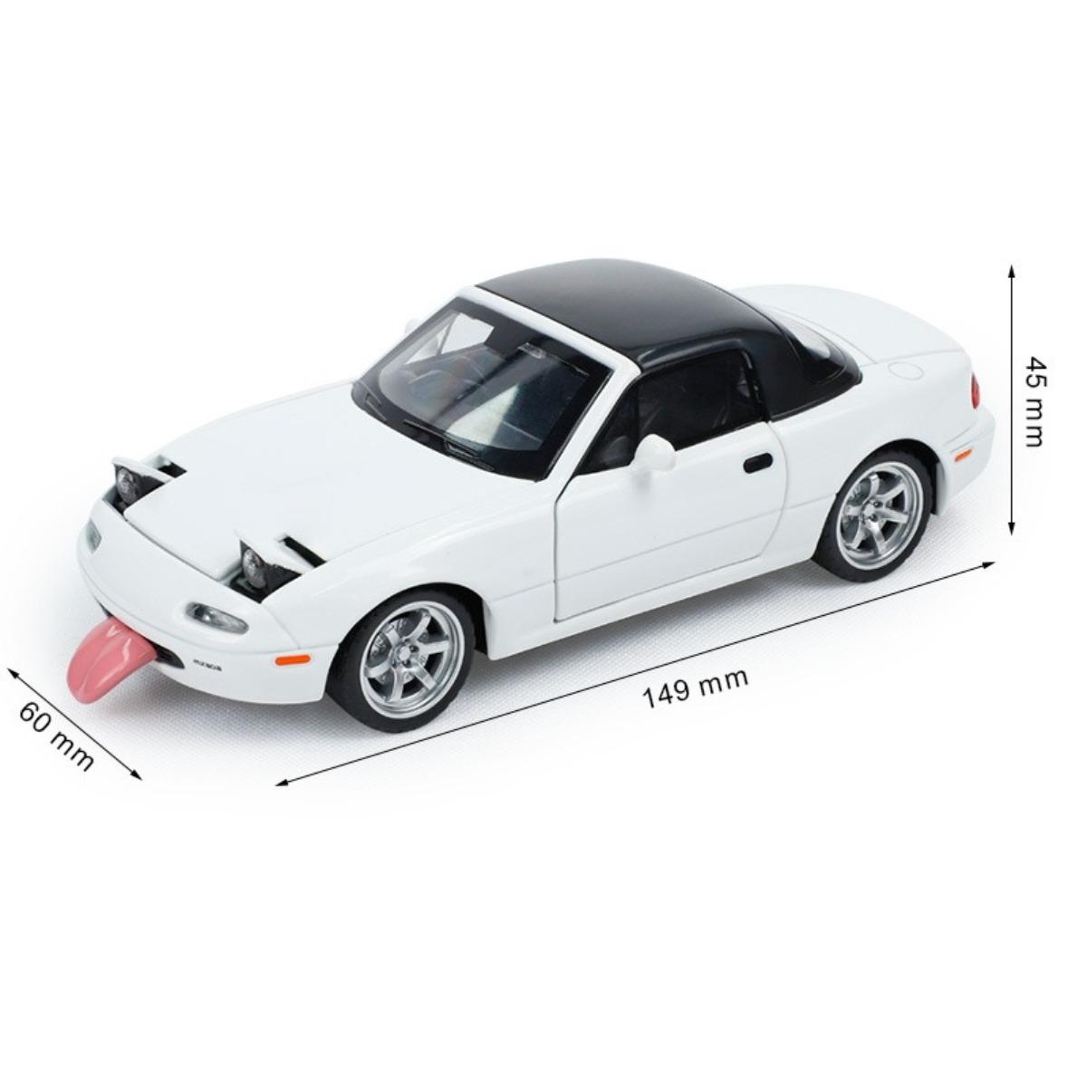 

1/32 Mazda MX5 MX-5 Суперкар Сплав Литье под давлением Модель Игрушечного Автомобиля Звук и Свет Игрушка с Оттяжкой Коллекционные Предметы Подарок на День Рождения белый