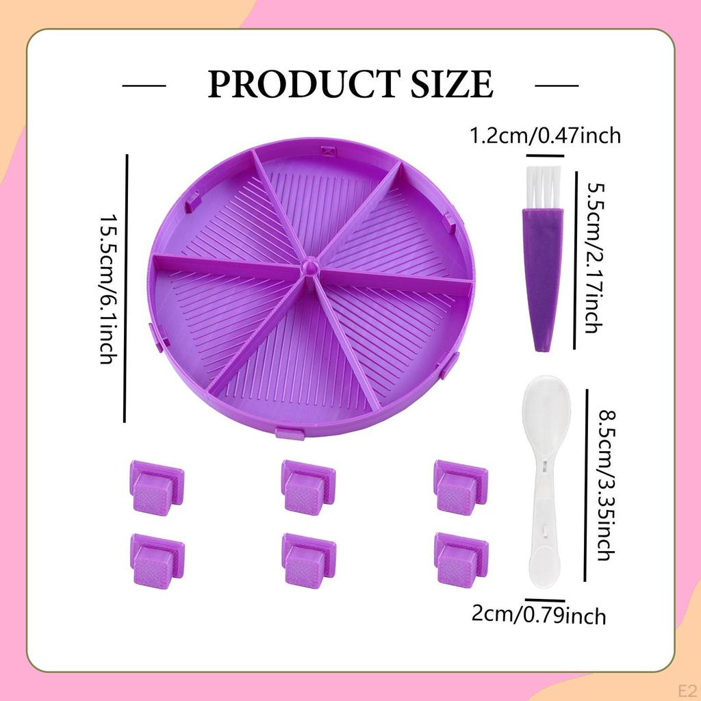 Tray with Spoon And Brush, Scratch-Resistant Versatile Art Supplies, Rhinestone Sorter for Nail