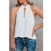 Summer New Solid Color Sleeveless Strappy Round Neck Top Women's Vest