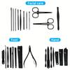 Professional Nail Clipper Set of 26 Pieces, Stainless Steel Nail Clippers, Foot Massage Nail Clippers, Portable Nail Art Tools