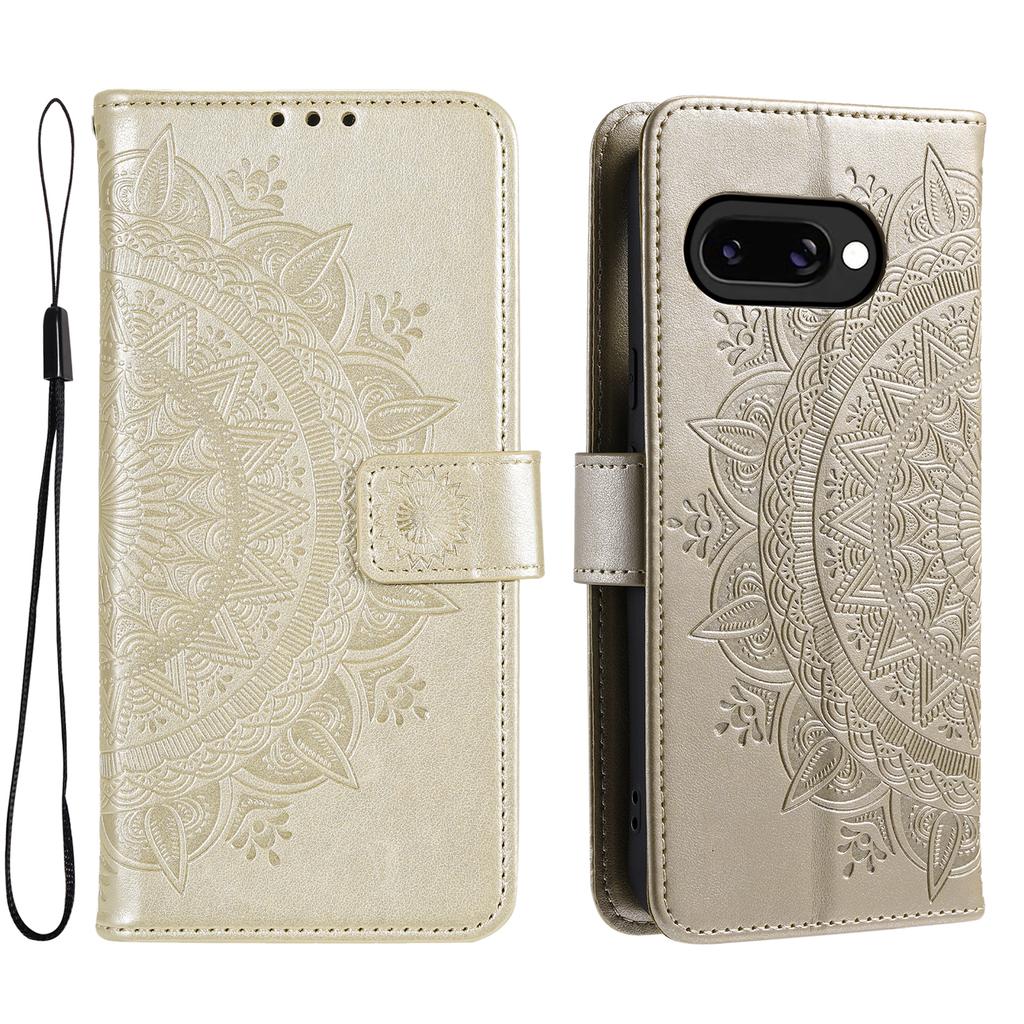 Pentru Husă Google Pixel 9a Totem Imprimat Piele PU Portofel Suport Husă Telefon