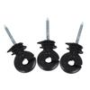 100Pcs Black Screw In Wood Post Ring Insulators for Electric Fencing Poly Wire Or Tape
