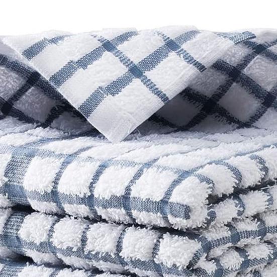 8 Stück Spültücher aus reiner Baumwolle Waffelstruktur Antihaft-Geschirrtuch Quadratisches Tuch Wiederverwendbares Verdicktes Spültuch Küchenlappen