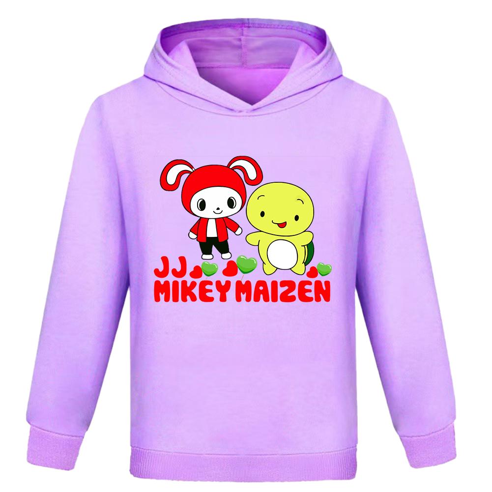 קפוצון JJ Mikey Maizen יוניסקס שרוול ארוך לבנים ובנות קפוצון סווטשירט Harajuku Streetwear 2025 אופנה צעירה של יוטיוברים בגד