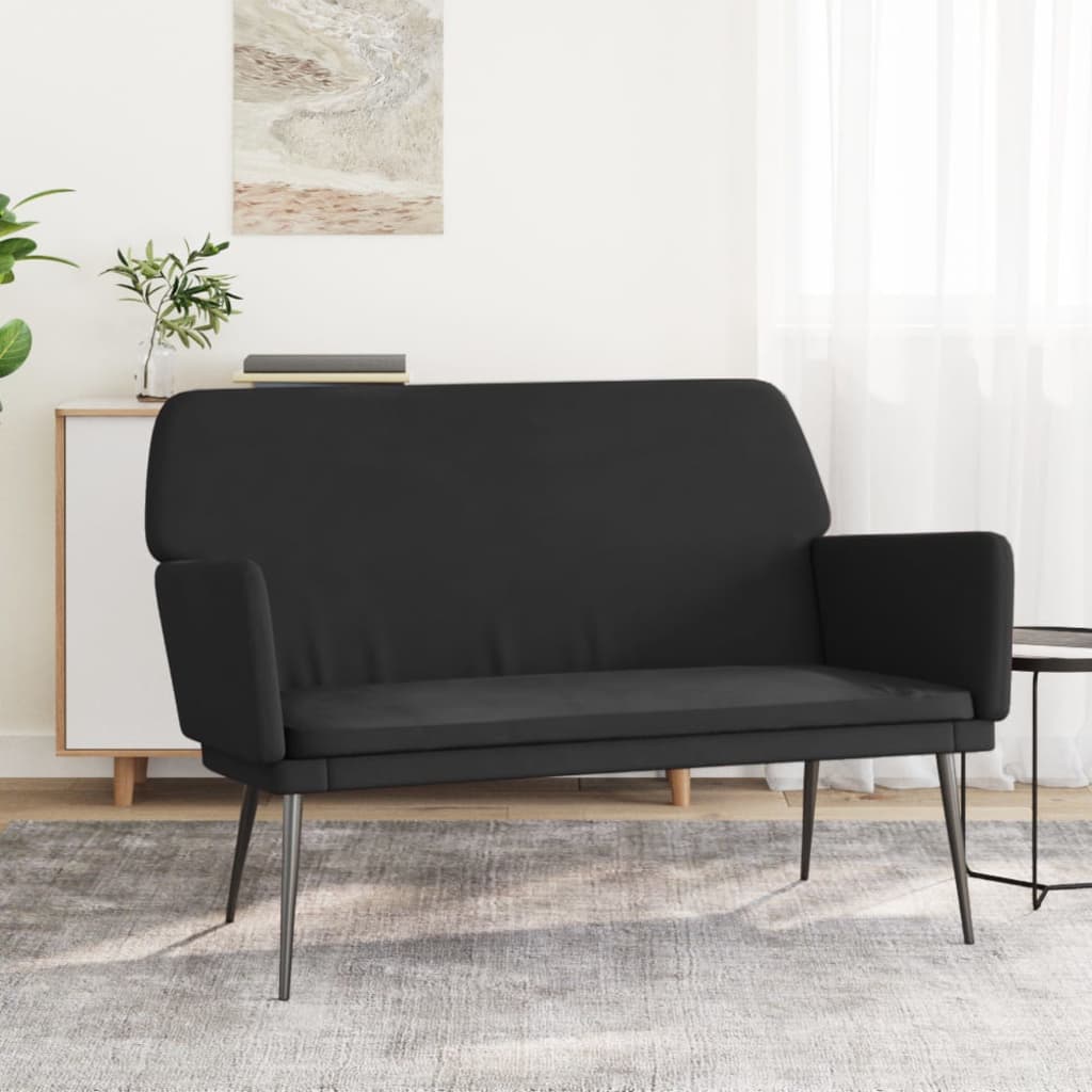 Black Velvet Bench 108 x 79 x 79 cm