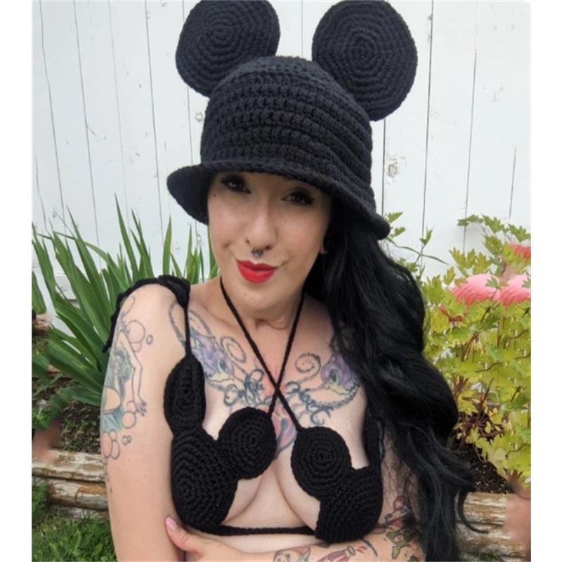 

Вязаная панама с оборками, цветочная шляпа с короткими полями, плиссированная шляпа для взрослых Adult 57-59cm