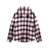 Men's Sports And Leisure Loose Checkered Hooded Shirt Jacket